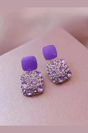 VAGHBHATT Women Square Studs Earrings