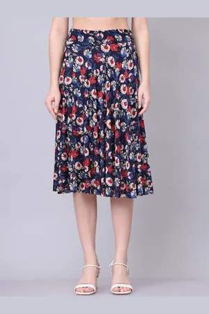 GRACIT Women Floral Printed Flared Midi Skirt