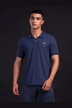 TECHNOSPORT Men Polo Collar Anti Static Slim Fit T-shirt