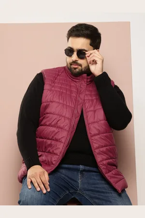 Sztori Men Plus Size Windcheater & Water Resistant Puffer Jacket