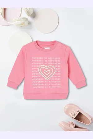 Max Collection Girls Typography Printed Round Neck Cotton Pullover Sweatshirt