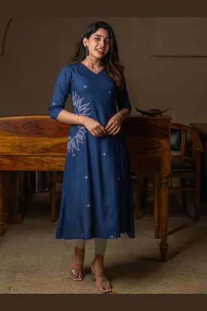 Hay Floral Printed Liva Anarkali Kurta