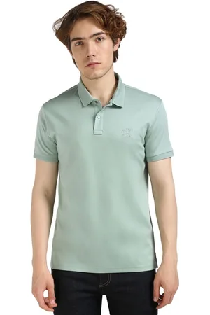 Calvin Klein Men Solid Polo Collar Cotton T-shirt