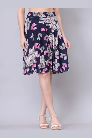 GRACIT Women Printed Flared Above-Length Skirt
