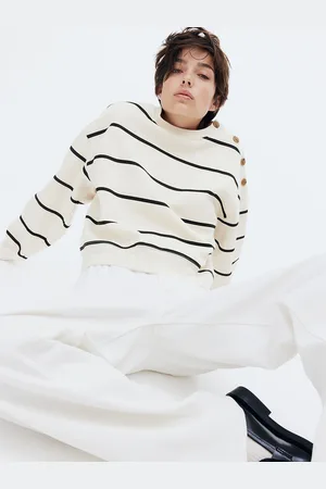 H&M Women Button-Detail Sweatshirts
