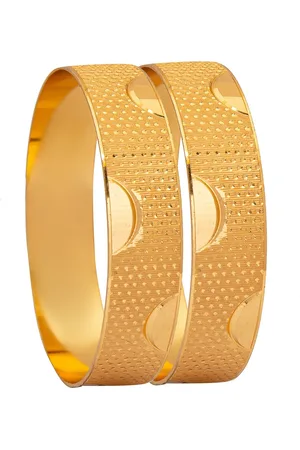Shivansh Set Of 2 Gold-Plated Designed Bangles
