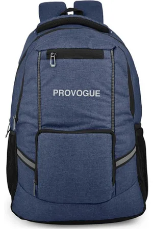 Provogue Unisex Navy Blue & Black Backpack with Reflective Strip