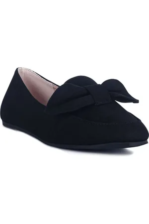 London Rag Women Black Suede Loafers