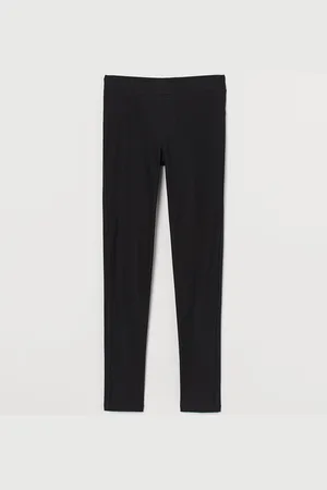 H&M Girls Black Solid Treggings