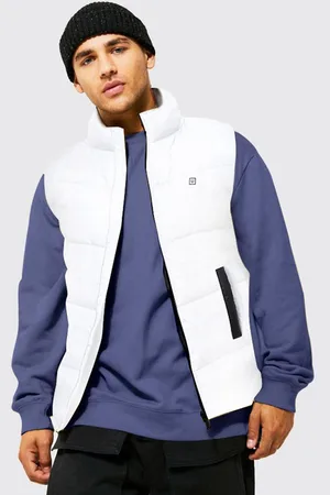 URBANO Men Sleeveless Zippered Puffer Jacket