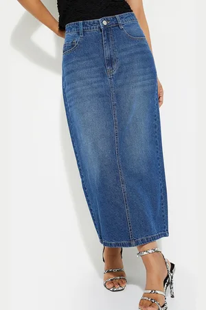 Max Collection ALAYA F x URB_N Women Washed Denim Skirt