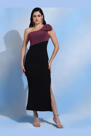 DODO & MOA Women Colourblocked Sheath Midi Dress