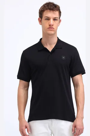 Flying Machine Men Brand Logo Polo Collar Pockets T-shirt