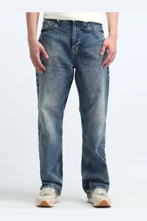 Flying Machine Men Cotton Classic Relaxed Fit Light Fade Jeans