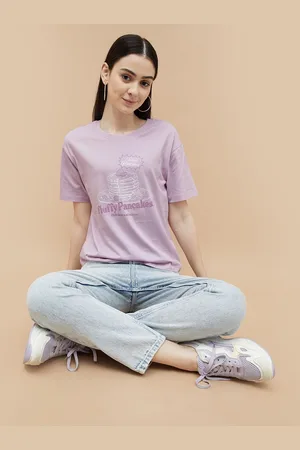 Lifestyle Women Typography Printed Cotton T-Shirt
