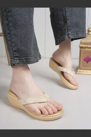 Anouk Women Embellished Open Toe Party Wedge Sandals