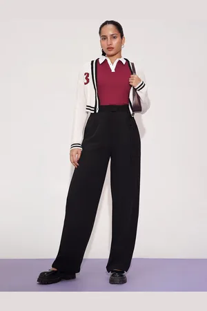 FREAKINS Women Neo Noir High-Rise Korean Pants