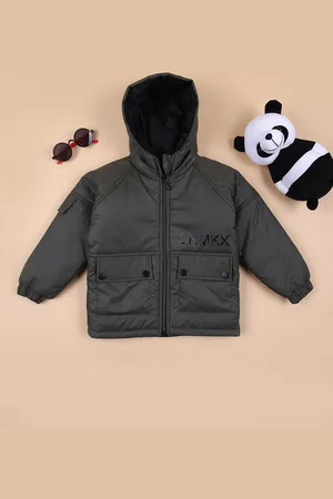 V-Mart Boys Hooded Solid Cotton Casual Puffer Jacket