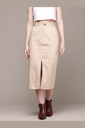 Roadster The Lifestyle Co. Front-Slit Midi Skirt