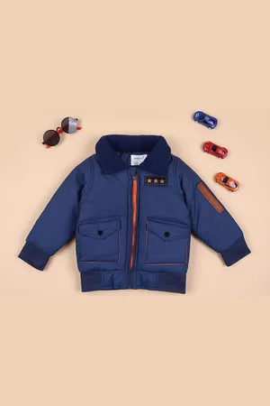 V-Mart Boys Spread Collar Solid Cotton Casual Puffer Jacket