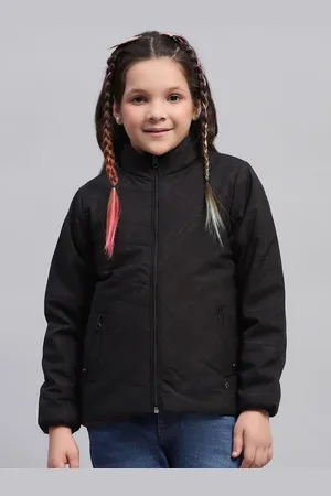 Monte Carlo Girls Mock Collar Solid Casual Padded Jacket