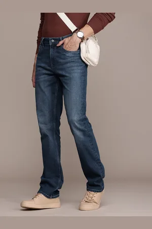 Nautica Men Straight Fit Low-Rise Heavy Fade Stretchable Jeans