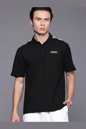HRX Drop-Shoulder Sleeves Polo Collar T-shirt
