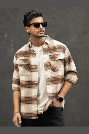 Powerlook Men Tartan Checks Opaque Checked Casual Shirt