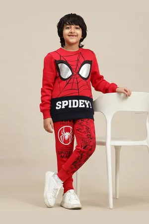 Kidsville Boys Spiderman Printed Regular Fit Sweatshirts
