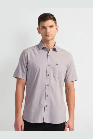 Arrow Classic Fit Spread Collar Short Sleeves Casual Shirt