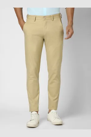 Peter England Men Slim Fit Mid-Rise Trousers