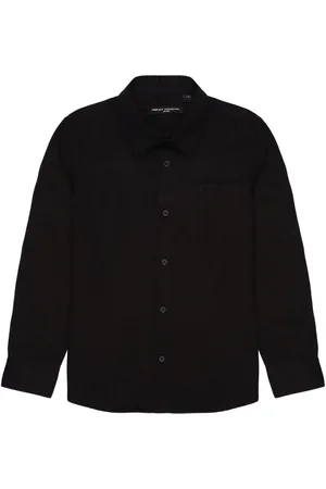 French Connection Boys Premium Spread Collar Solid Cotton Casual Shirt