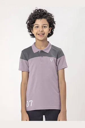 TECHNOSPORT Boys Colourblocked Polo Collar UPF50 Slim Fit T-shirt