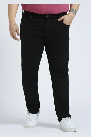HJ HASASI Men Plus Size Cotton Regular Fit High-Rise Stretchable Jeans