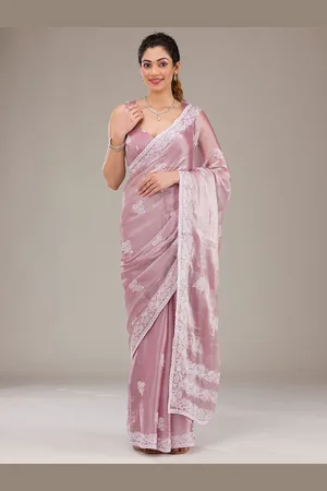 Koskii Threadwork Embroidered Tissue Saree