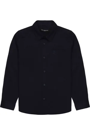 French Connection Boys Premium Spread Collar Solid Cotton Casual Shirt