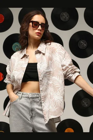 Campus Women Comfort Opaque Printed Casual Shirt