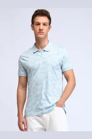 Flying Machine Men Floral Printed Polo Collar T-shirt