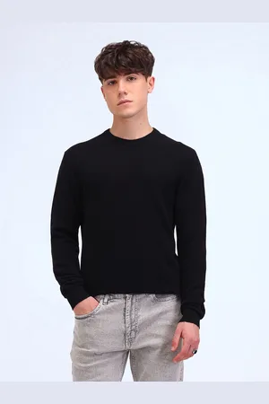 Flying Machine Men Self Design Cable Knit Pullover