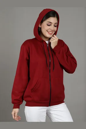 GRACIT Women Hooded Front-Open Sweatshirt