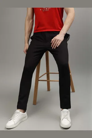 ICONIC Men Solid Slim Fit Trousers