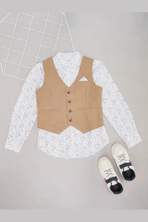 Pantaloons Boys Opaque Party Shirt