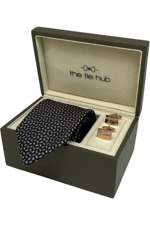 The Tie Hub Men Neck Tie & Cufflinks Accessory Gift Set