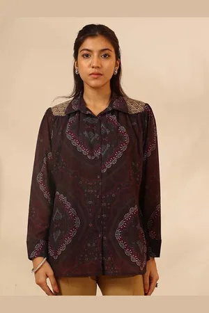 Lakshita Women Classic Spread Collar Ethnic Motifs Printed Casual Shirt