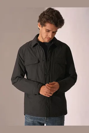 SELECTED Men Spread Collar Solid Casual Bomber Jacket