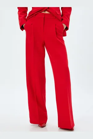 Koton Women High-Rise Parallel Trousers