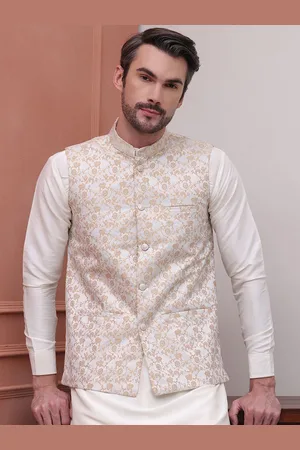 Jompers Men Woven Design Nehru Jacket