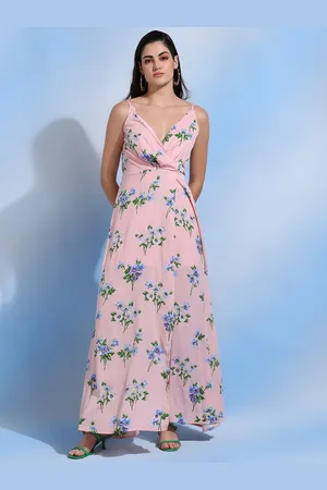 DODO & MOA Women Floral Print Crepe Maxi Dress
