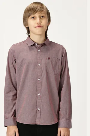 French Connection Boys Premium Spread Collar Textured Cotton Casual Shirt
