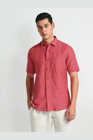 Arrow Short Sleeves Pure Linen Casual Shirt